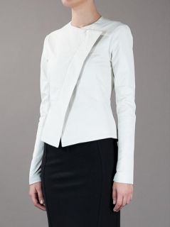 Emporio Armani Asymmetric Zip Leather Jacket