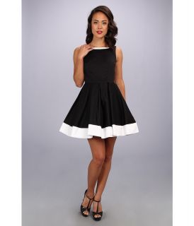 Unique Vintage Sleeveless Fit N Flare Dress Womens Dress (Black)