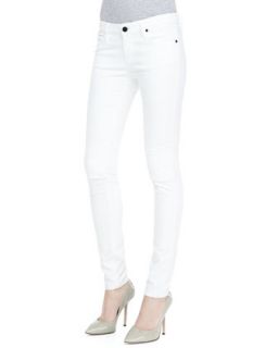 Womens Knee Slit Skinny Jeans, Optic White   RtA Denim   Optic white (25)