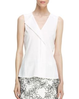 Womens Sleeveless Front Fold Shirt   Reed Krakoff   White (10)