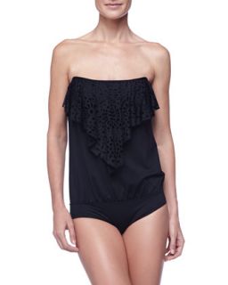 Womens Adjustable Strap One Piece Swimsuit   Luxe by Lisa Vogel   Onyx (6)