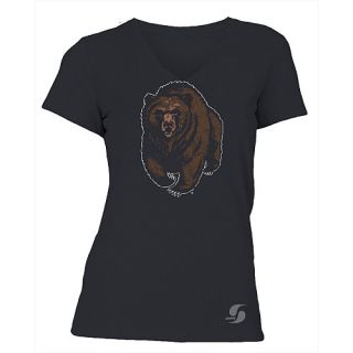 SOFFE Womens Montana Grizzlies No Sweat V Neck Short Sleeve T Shirt   Size