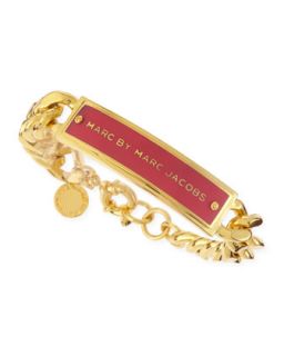 Enamel ID Bracelet, Pink/Golden   MARC by Marc Jacobs   Gold