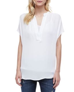 Womens Cap Sleeve Popover Top   Vince   White (X SMALL)