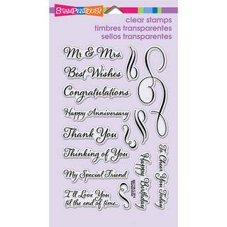 Stampendous Perfectly Clear Stamps 4inx6in Sheet loving Messages