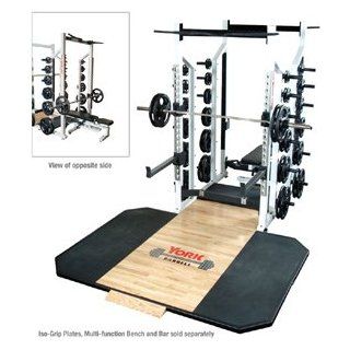 York Barbell STS Double Half Rack   White Health & Personal Care