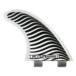 FCS Goods 1 Black Clear Tri Fin Set  Surfboard Fins  Sports & Outdoors