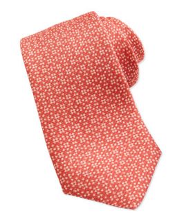 Mens Floral Neat Silk Tie, Pink   Isaia   Pink
