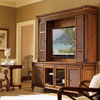 Tommy Bahama by Lexington Home Brands Island Estate Blake Island Entertainment Console with Optional Hutch   Entertainment Centers