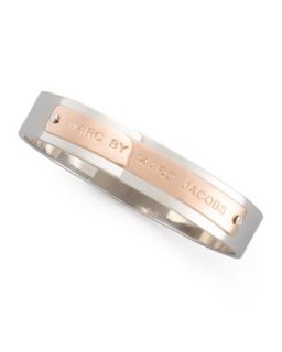 ID Logo Bangle, Rose/Silvertone   MARC by Marc Jacobs   Rose gold