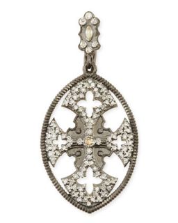 Maltese Cross Enhancer with Sapphires & Diamonds   Armenta   Sapphire