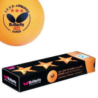 Butterfly 3 Star Orange Table Tennis Balls   12 Pack (B3Y1240)