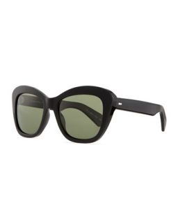 Emmy Plastic Square Polarized Sunglasses, Black   Oliver Peoples   Black