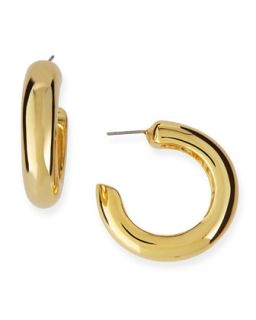 Yellow Gold Plated Hoop Earrings   Kenneth Jay Lane   Gold