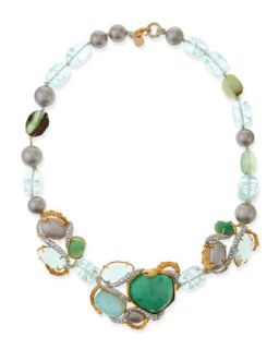 Maldivian Necklace with Green Stones   Alexis Bittar   Green