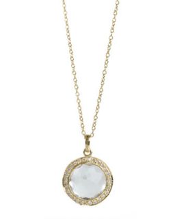18k Gold Rock Candy Mini Lollipop Diamond Necklace in Clear Quartz   Ippolita  