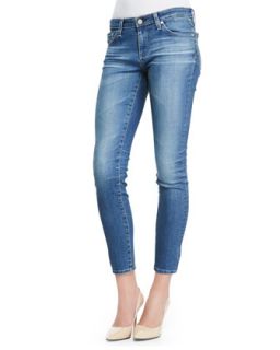 Womens 18 Years Faded Cropped Skinny Ankle Jeans   AG Adriano Goldschmied   yr