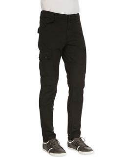 Mens Trooper Cargo Twill Pants, Black   J Brand Jeans   Black (33)