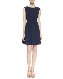 Womens Feather Ruth Fit And Flare Dress, Navy   French Connection   Navy (2)