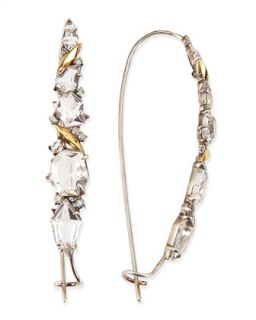 Quartz, Sapphire & Diamond Cluster Kidney Wire Earrings   Alexis Bittar Fine  