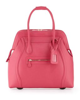 Boston Saffiano Faux Leather Rolling Bag, Hot Pink   KC Jagger
