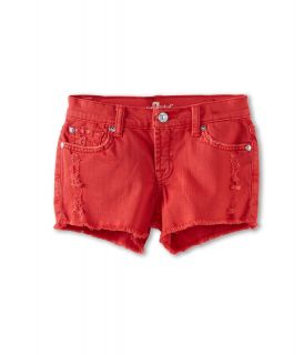 7 For All Mankind Kids Short in Bitter Sweet Girls Shorts (Orange)