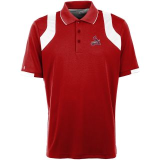 Antigua St. Louis Cardinals Mens Fusion Short Sleeve Polo   Size Medium, Dark