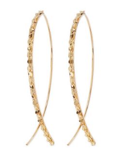 14k Glam Small Hook On Hoop Earrings   Lana   Gold (14k )