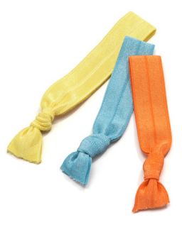 Summer Hair Tie Set   Twistband   Orange/Ban