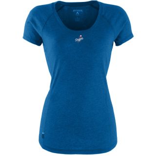 Antigua Los Angeles Dodgers Womens Pep Shirt   Size Large, Dk Royal/heather