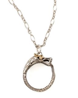 Dragon Pendant Necklace, 18L   John Hardy   Silver