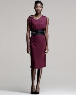 Womens Bead Shoulder Dress   Lanvin   Plum color (MEDIUM)