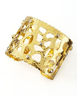 18k Gold Cutout Cuff Bracelet   Dina Mackney   Gold (18k )