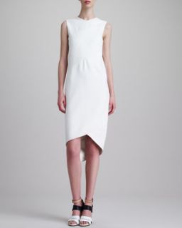 Womens Sleeveless Draped Dress, White   Narciso Rodriguez   White (38)