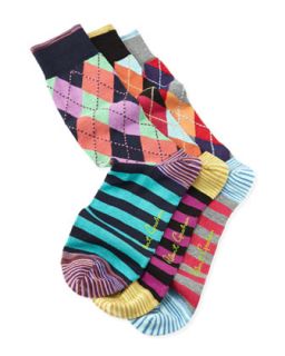 Mens Pegasus Argyle Socks, 3 Pairs   Robert Graham   Multi colors