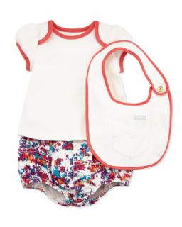 Diaper Cover with Tee & Bib, Mysterious Floral, 0 9 Months   7 For All Mankind  