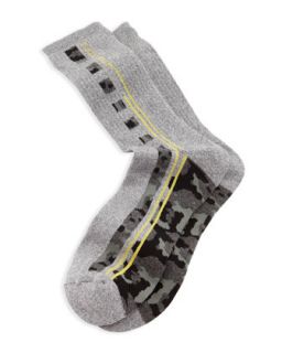 Mens Stripe Camo Socks, Charcoal   Arthur George by Robert Kardashian  