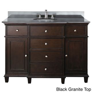 Avanity Windsor 48 inch Single Vanity In Walnut Finish With Sink And Top