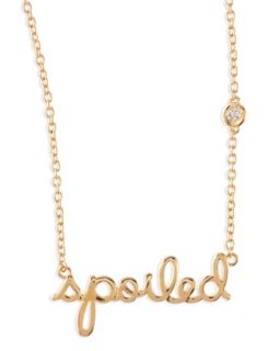 Spoiled Bezel Diamond Necklace   SHY by Sydney Evan   Gold
