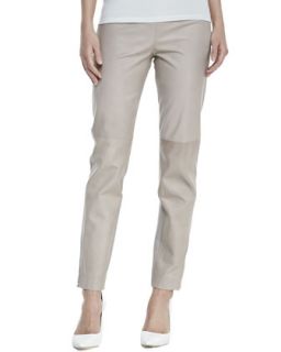 Womens Double Face Paper Leather Skinny Pants   Kaufman Franco   Dusty rose (2)