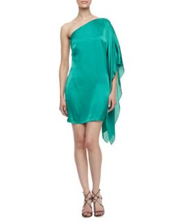 Womens One Shoulder Asymmetric Dress   Laundry by Shelli Segal   Mint (0)