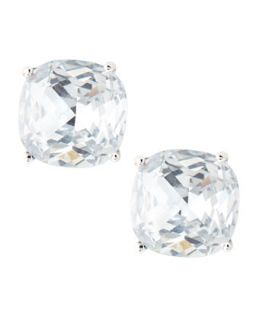 small square stud earrings, clear   kate spade new york   Clear