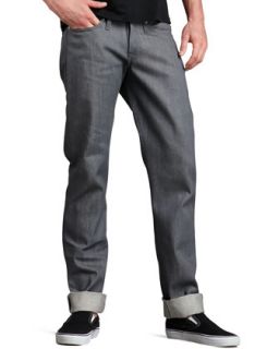 Mens WeirdGuy Gray Selvedge Jeans   Naked and Famous Denim   Grey (36/52)