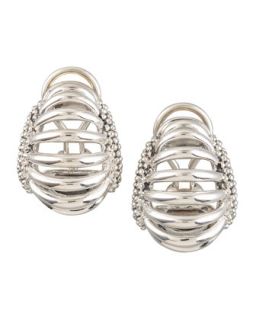 Interlude Clip Earrings   Lagos   Silver