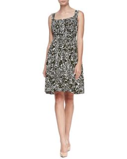 Womens sleeveless ruched orchid print sundress   kate spade new york   Al grn