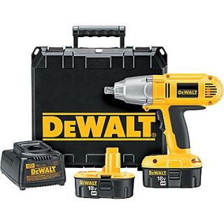 DeWalt Cordless Impact Wrench Kit, Square 1/2 in Drive