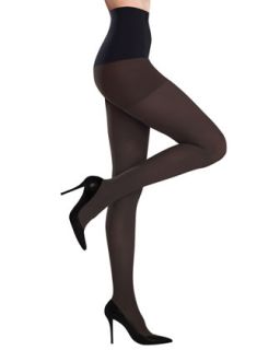 Womens Ultimate Opaque Control Tights, Chocolate   Commando   Chocolate (SMALL)