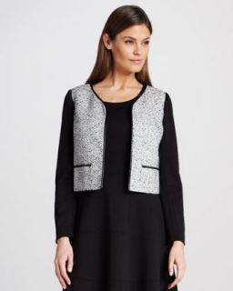 Womens Long Sleeve Tweed Jacket   Kay Unger New York   Black multi (10)