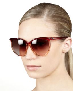 Josephine Ombre Enamel Sunglasses, Red/Beige   Tom Ford   Red/Beige