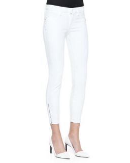 Womens Tali Zipper Cuff Skinny Jeans   J Brand Jeans   Blanc (26)